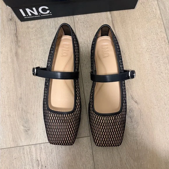 INC International Concepts Black Mesh Flats - Picture 5 of 5